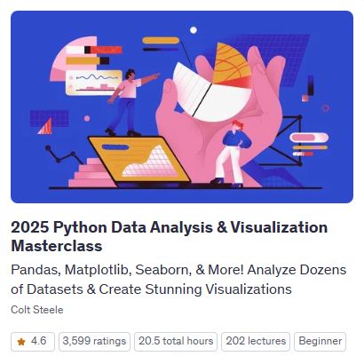 Udemy kurz Data Analysis